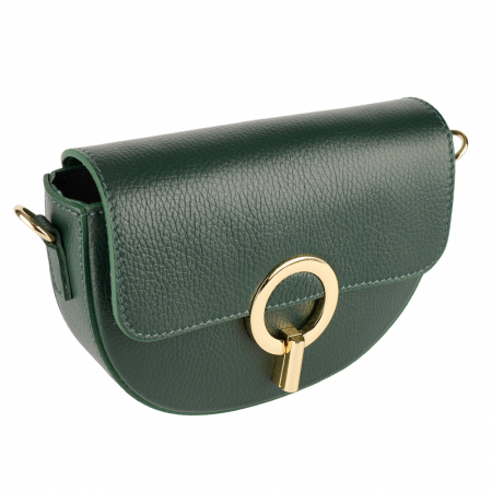 Genți & Poșete Piele Naturală - Geanta June,de mana sau tip crossbody din piele naturala verde inchis8224