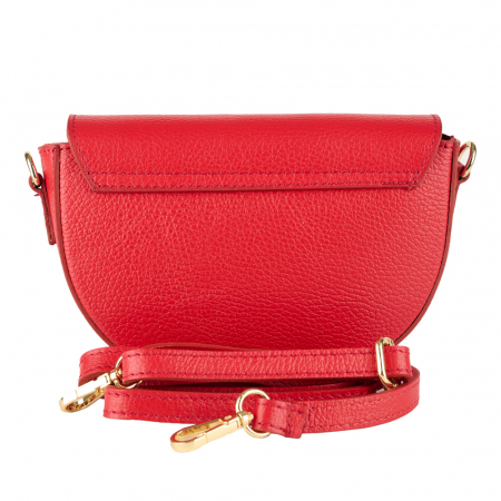 Geanta June,de mana sau tip crossbody din piele naturala rosie 8224 [2]