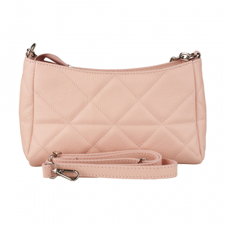 Geantă Kirra, piele naturala roz, bareta metalica, 8202 [2]