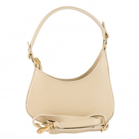 Geanta Leila din piele 100% naturala,crem 8235 [2]
