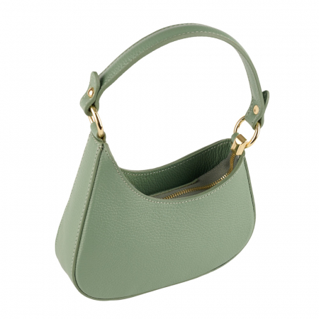 Geanta Leila din piele 100% naturala,verde menta 8235
