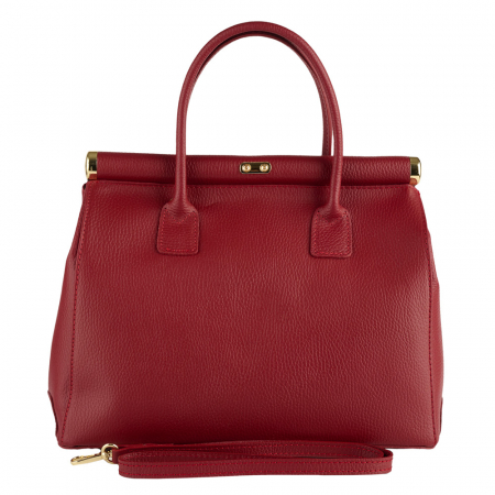 Geanta Lotus din piele 100% naturala,bordo 8233 [3]
