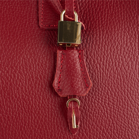 Geanta Lotus din piele 100% naturala,bordo 8233 [2]