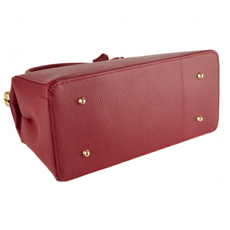 Geanta Lotus din piele 100% naturala,bordo 8233 [4]
