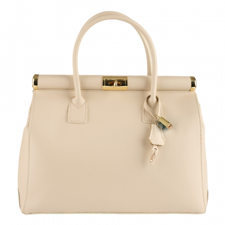 Geanta Lotus din piele 100% naturala,crem 8233 [1]