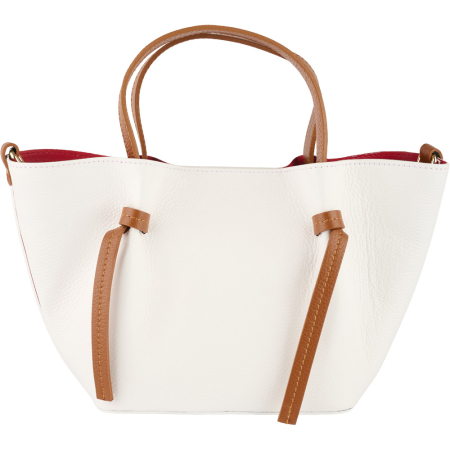 Geantă Maple, piele 100% naturala, alb,8241 [1]