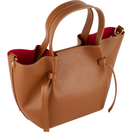 Genți Cafenii - Geantă Maple, piele 100% naturala, coniac,8241