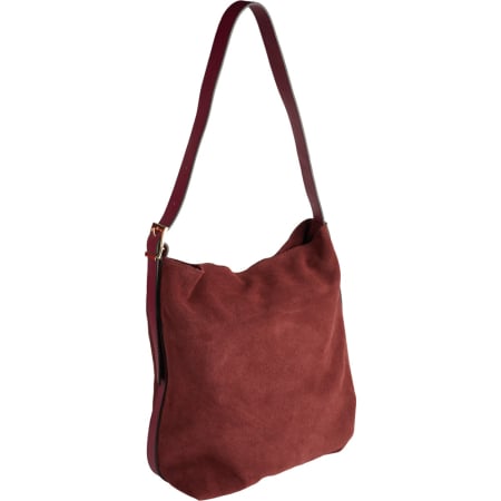 Culori Genți - Geanta Margot din piele intoarsa 100% naturala bordo,8245