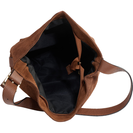 Geanta Margot din piele intoarsa 100% naturala maro coniac,8245 [2]