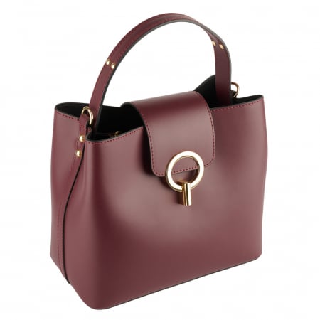 Geantă Megan, piele 100% naturala, bordo , 8237