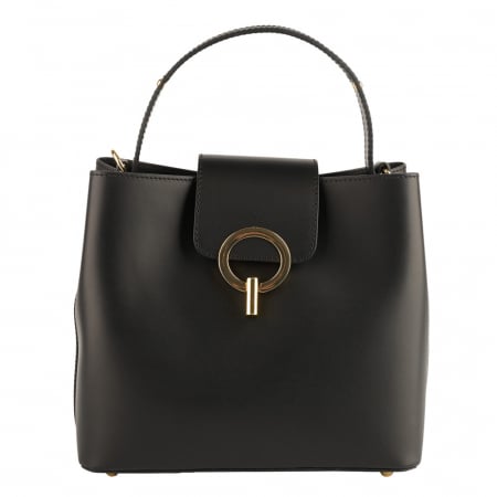 Geantă Megan, piele 100% naturala, negru , 8237 [1]