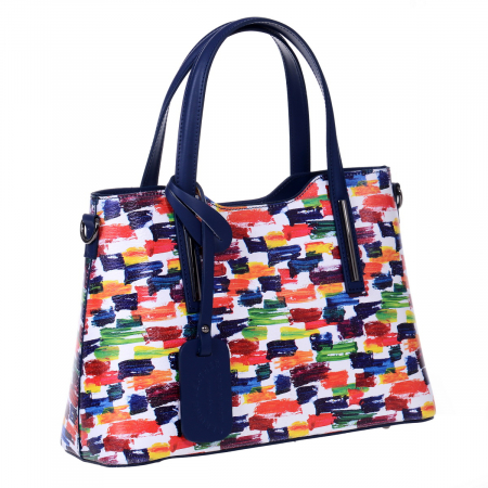Genți Casual - Geanta multicolora, cu elemente abstracte 8044