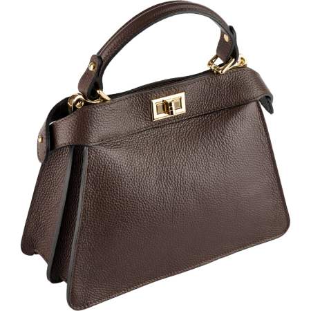 Genți Casual - Geanta Nerina din piele 100% naturala,8250 maro ciocolata