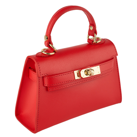 Genți & Poșete Piele Naturală - Geanta Pixie din piele 100% naturala,rosu 8234