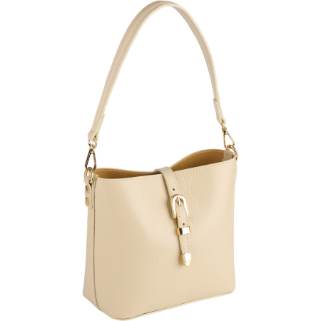 Genți Bej - Geanta Rossella din piele 100% naturala crem,8251