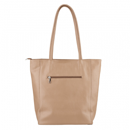 Geantă Shopper Ruthie, din piele naturală taupe 8185 [2]