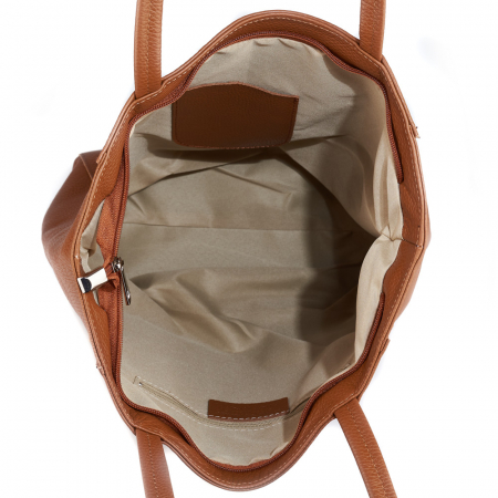 Geantă Shopper Ruthie, din piele naturală coniac 8185 [3]