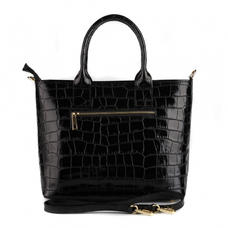 Geanta Sally, din piele naturală neagra, 8192 [2]