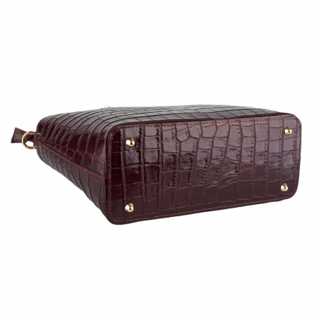 Geanta Sally, din piele naturală bordo, 8192 [3]