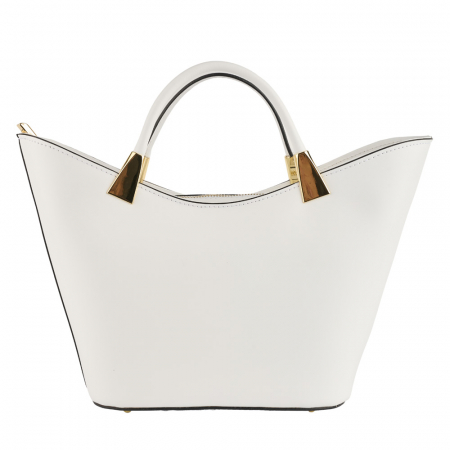 Geantă Selena, piele 100% naturala, alb , 8236 [1]