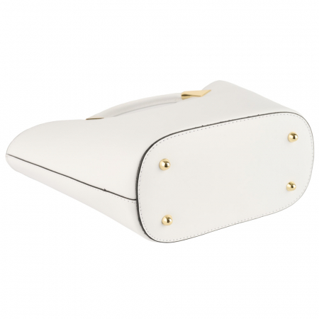 Geantă Selena, piele 100% naturala, alb , 8236 [3]