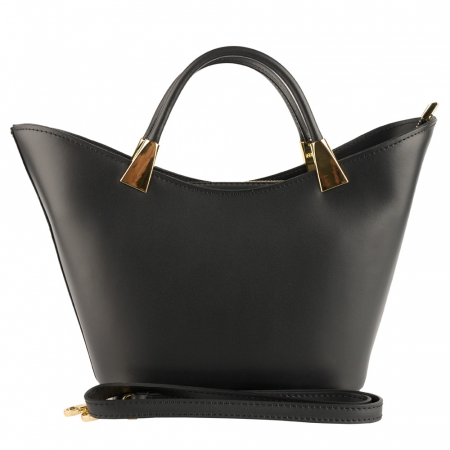 Geantă Selena, piele 100% naturala, negru , 8236 [2]