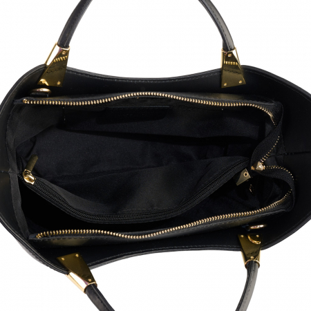 Geantă Selena, piele 100% naturala, negru , 8236 [4]