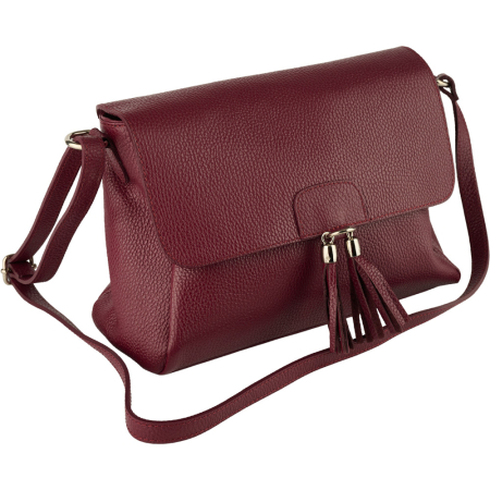 Genți Bordo - Geantă Serena, din piele 100% naturală bordo 8244