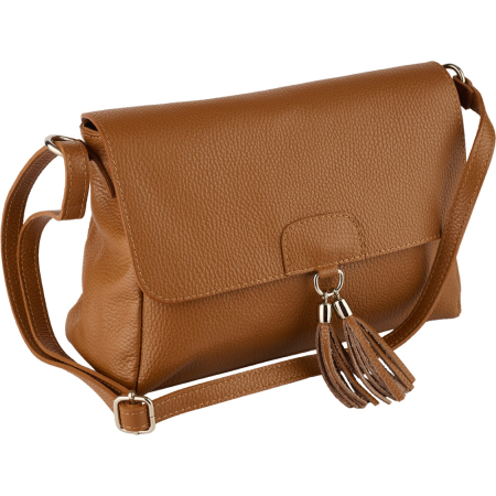 Genți Caramel - Geantă Serena, din piele 100% naturală coniac 8244