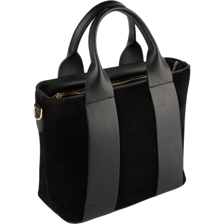 Genți Negre - Geanta Sienna Dual Noir  din piele !00% naturala ,8248