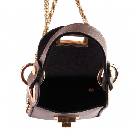 Gentută Sybella, crossbody piele grej 8205 [3]
