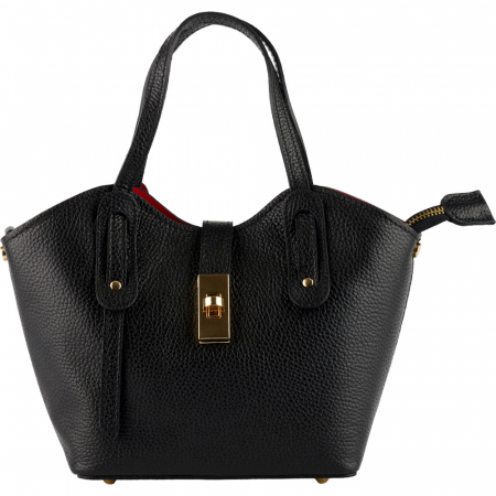 Geantă Tate, piele 100% naturala, negru , 8239 [1]