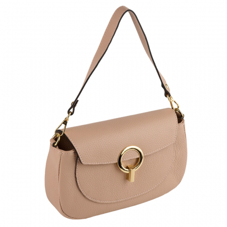 Geantă Venus, de mana ,de umar sau crossbody piele naturala roz cipria