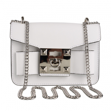 Geantă Yvette, crossbody piele alb 8168 [1]