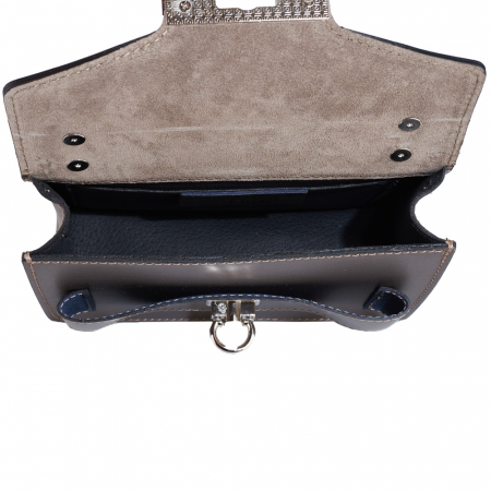 Geantă Yvette, crossbody piele bronz sidefat 8168 [3]