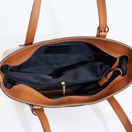 Geantă Adelyne, din piele naturală maro, 8095 [4]