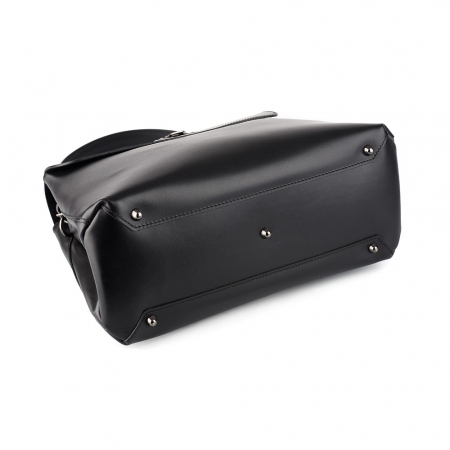 Geantă Leonie, neagră din piele naturală 8106 [4]