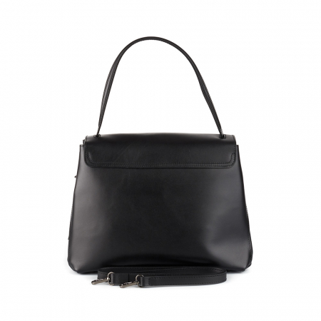 Geantă Leonie, neagră din piele naturală 8106 [2]