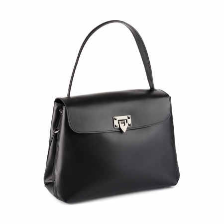 Genți Casual - Geantă Leonie, neagră din piele naturală 8106