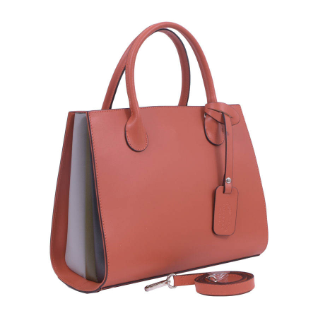 Genți Piele Autentică - Geantă Aimee, din piele naturală maro, 8085