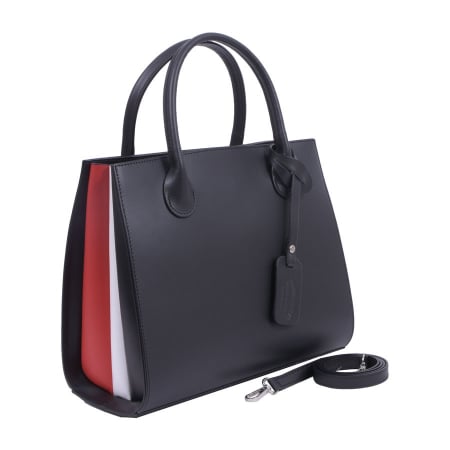 Genți Piele Autentică - Geantă Aimee, din piele naturală neagra, 8085