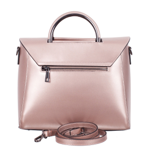 Geantă roz sidefat din piele naturală 8035 [2]