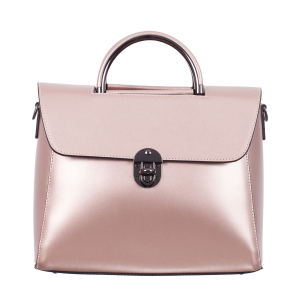 Geantă roz sidefat din piele naturală 8035 [1]