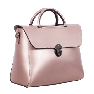 Genți Mici - Geantă roz sidefat din piele naturală 8035