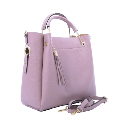 Geantă Alice, piele naturala, roz lila, 8055 [0]