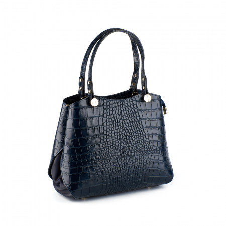 Genți Mici - Geantă Amanda, bleumarin din piele naturală 8098