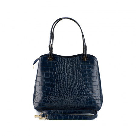Geantă Amanda, bleumarin din piele naturală 8098 [2]