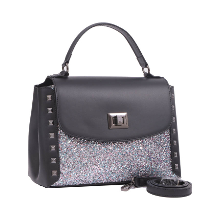 Genți Moderne - Geantă Amaya, piele naturala argintie, 8075