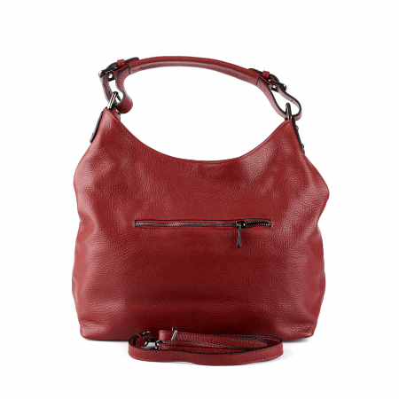 Geantă din piele naturală visinie 8022 [2]