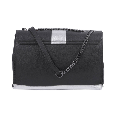 Geantă AnaBelle, crossbody piele argintiu, 8067 [4]